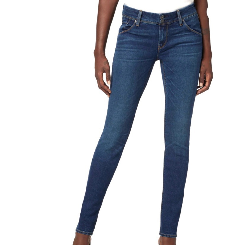 Hudson Jeans Collin Flap Mid Rise Skinny Jeans Stretch Denim